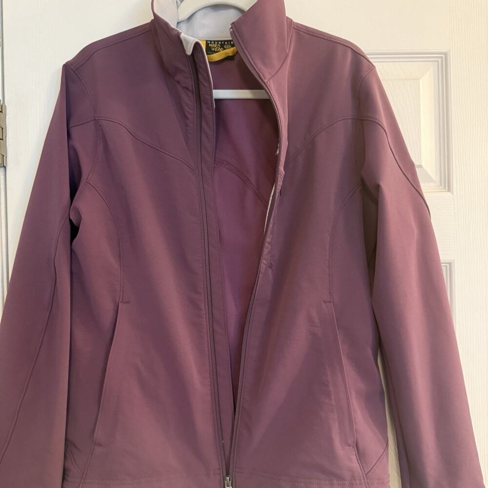 Mountain Hardwear Offwidth Softshell Jacket Women MED Purple Full Zip TufStretch - Picture 4 of 16